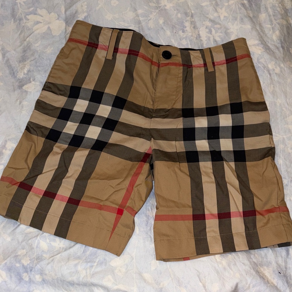 Burberry Tan Plaid kids  Shorts